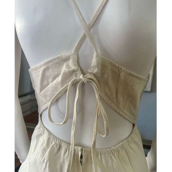 Washed Cotton Jumpsuit in Ecru - Picture 12 of 16